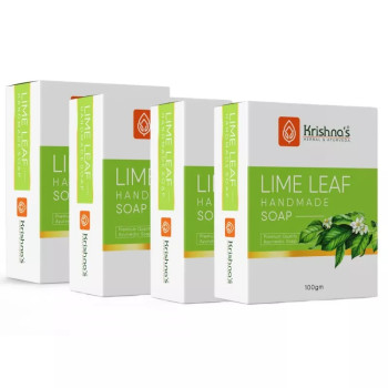 Krishna's Limeleaf Handmade Soap (100g, Pack of 4)