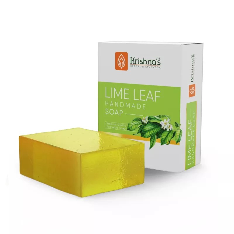 Krishna's Limeleaf Handmade Soap (100g, Pack of 4)