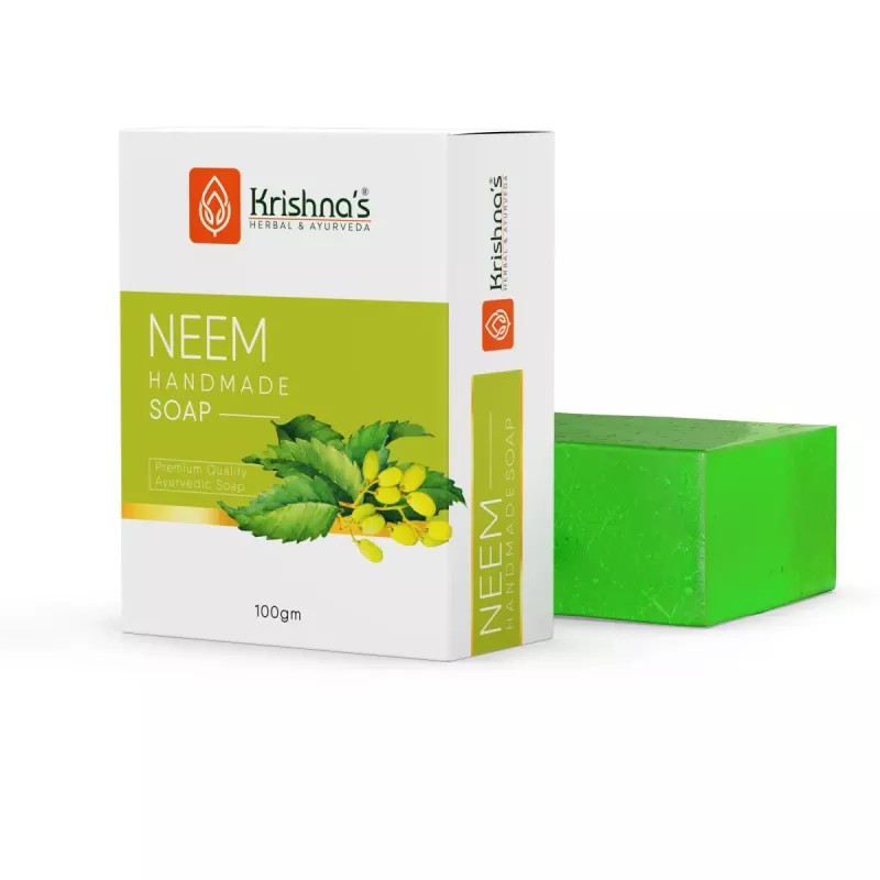 Krishna's Neem Handmade Soap (100g, Pack of 4)