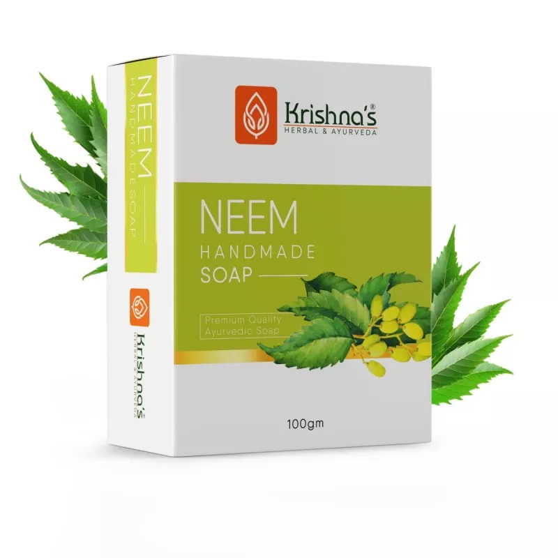 Krishna's Neem Handmade Soap (100g, Pack of 4)