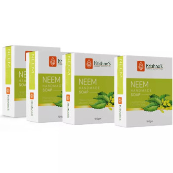 Krishna's Neem Handmade Soap (100g, Pack of 4)