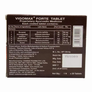 Charak Vigomax Forte Tablets (20tab)