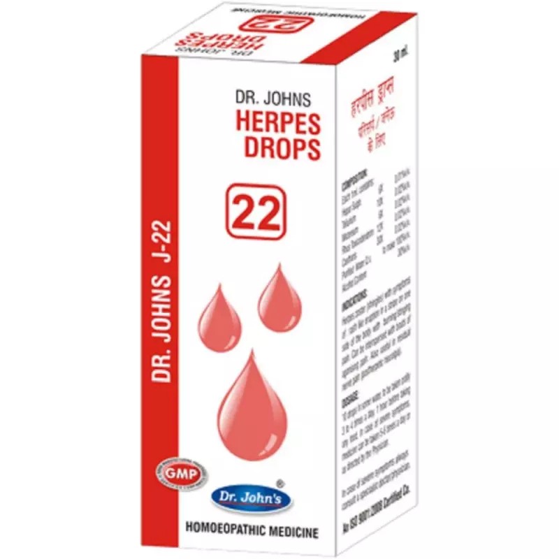 Dr Johns J 22 Herpes Drops (30ml)