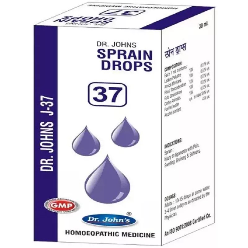 Dr Johns J 37 Sprain Drops (30ml)