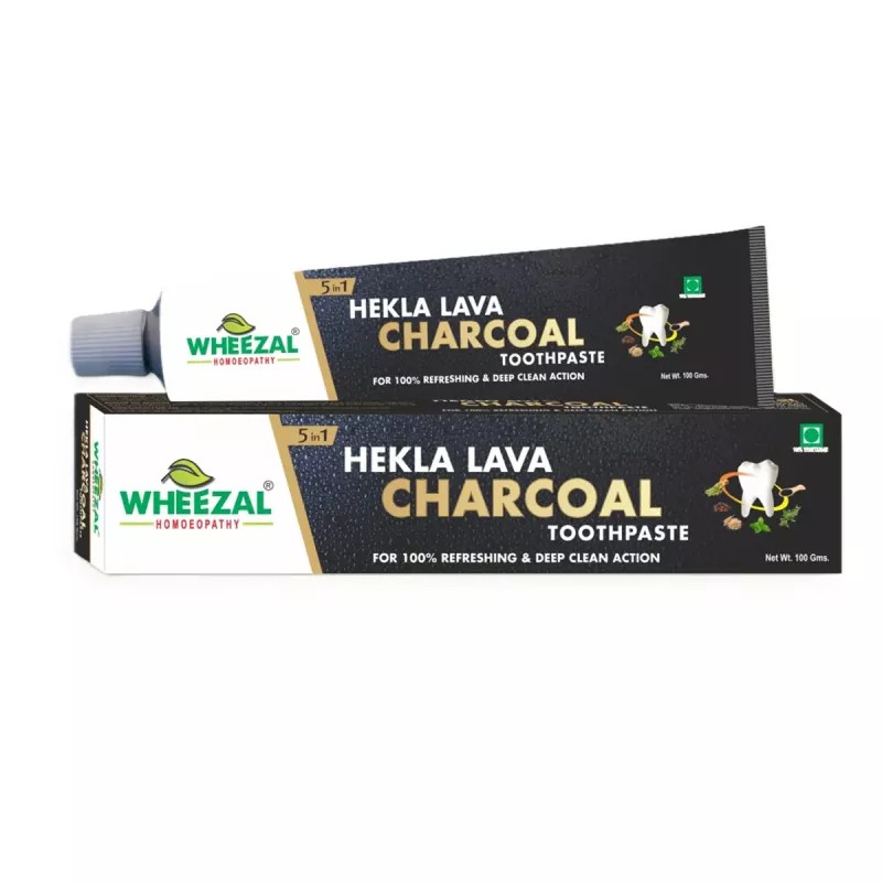 Wheezal Hekla Lava Charcoal Toothpaste (100g)