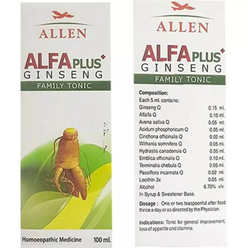 Allen Alfa Plus With Ginseng (100ml)