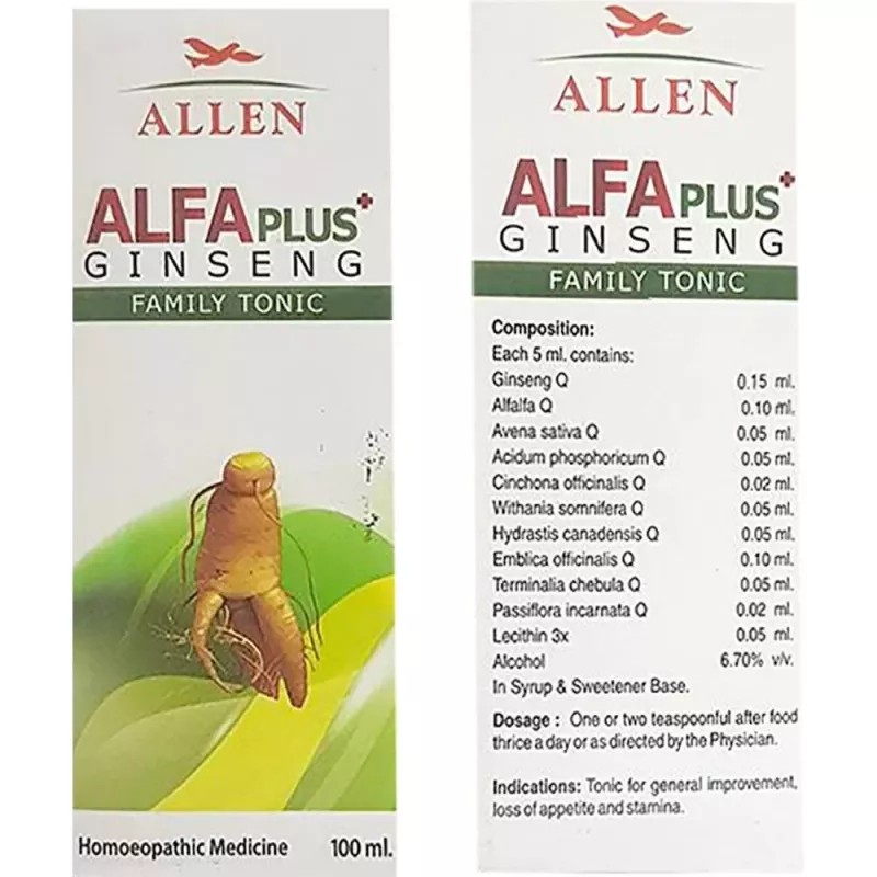 Allen Alfa Plus With Ginseng (100ml)