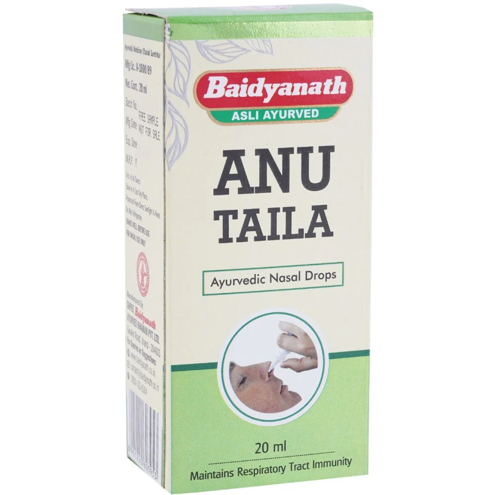 Baidyanath Anu Taila Ayurvedic Nasal Drops (20ml) Baidyanath Anu Taila Ayurvedic Nasal Drops (20ml)