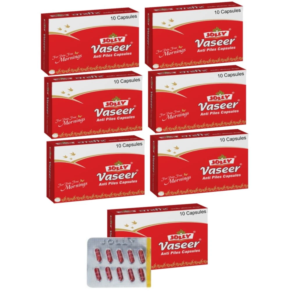 Jolly Vaseer Anti Piles Capsules (10caps, Pack of 7)