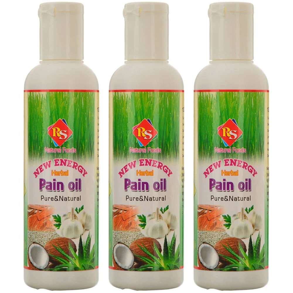 RS Natural Foods New Energy Herbal Pain Oil (100ml, Pack of 3)