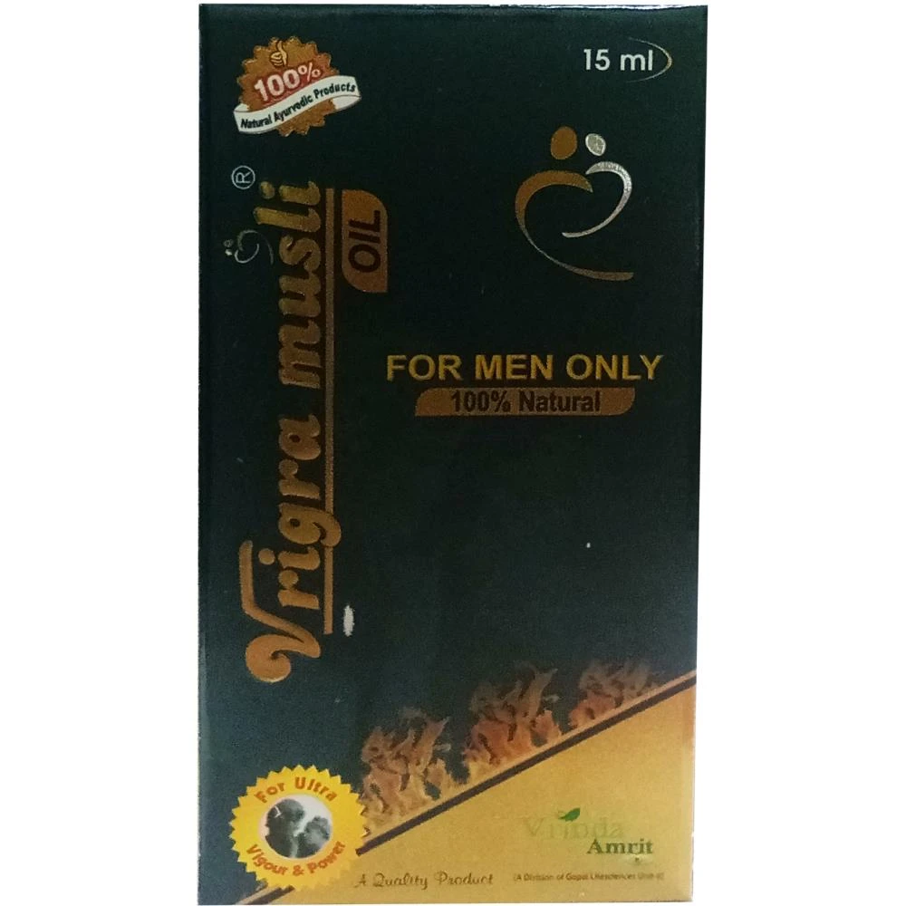 Vrinda Viagra Energy Booster Musli Massage Oil For Men (15ml) Vrinda Viagra Energy Booster Musli Massage Oil For Men (15ml)