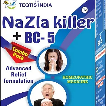 Teqtis India NAZLA KILLER DROPS + BC 5 Homeopathic Treatment For Sinus Sinusitis Teqtis India NAZLA KILLER DROPS + BC 5 Homeopathic Treatment For Sinus Sinusitis
