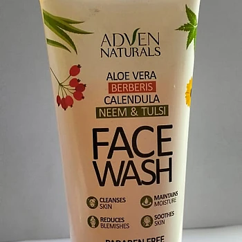 Adven Naturals - AloeVera, Berberis Calendula, Neem And Tulsi Facewash