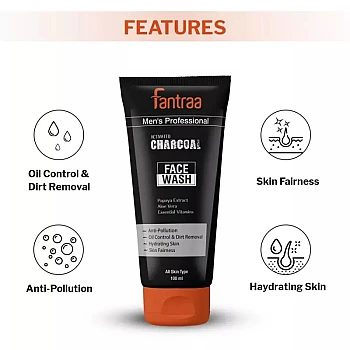 Fantraa Activated Charcoal Face Wash (100ml)