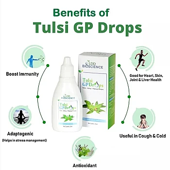 LDD Bioscience Tulsi Gp Drops (Tulsi -Giloy-Papaya) (30ml)
