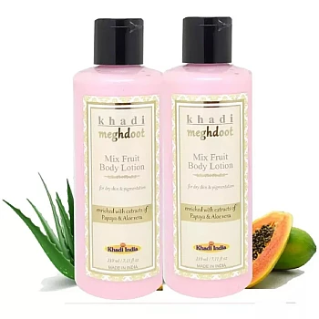 Khadi Meghdoot Mix Fruit Body Lotion (210ml, Pack of 2)