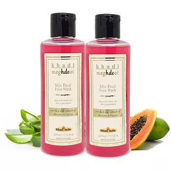 Khadi Meghdoot Mix Fruit Face Wash (210ml, Pack of 2)