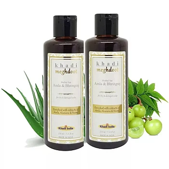Khadi Meghdoot Amla & Bhringraj Herbal Shampoo (210ml, Pack of 2)