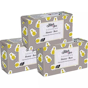 Mirah Belle Organic Honey Beer Conditioning Soap Bar (125g, Pack of 3)