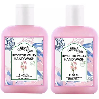 Mirah Belle Lily Of The Valley Natural Hand Wash Sulfate & Paraben Free (250ml, Pack of 2)