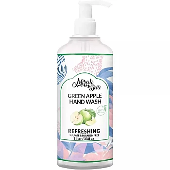 Mirah Belle Green Apple Hand Wash Can Fda Approved Bulk Pack For Refill (1000ml)
