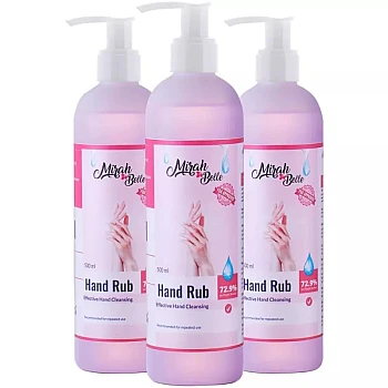 Mirah Belle Hand Cleanser Sanitizer Gel Sulfate And Paraben Free Hand Rub (500ml, Pack of 3)