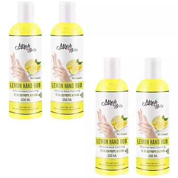 Mirah Belle Lemon Hand Rub Sanitizer (200ml, Pack of 4)