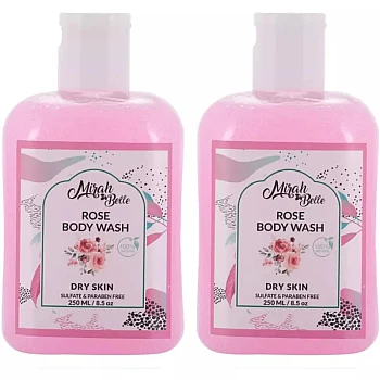 Mirah Belle Rose Mulberry Dry Skin Body Wash (250ml, Pack of 2)