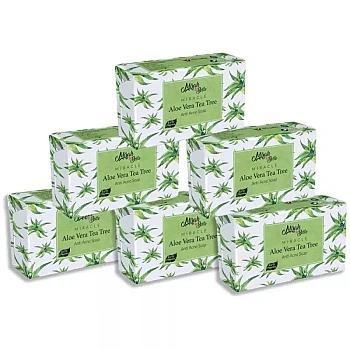 Mirah Belle Organic Aloe Vera Tea Tree Anti Acne Soap Bar (125g, Pack of 6)