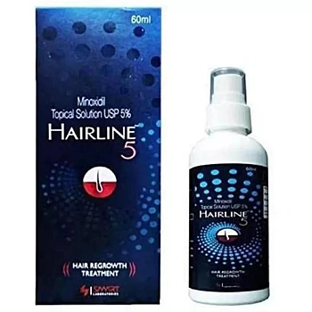Smart Minoxidil Hairline 5% Topical Solution (60ml, Pack of 2)