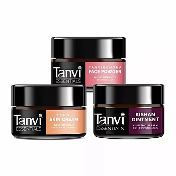 Tanvi Herbals Daily Make Up Kit (Face Powder 25g + Cream 50g + Ointment 25g) (1Pack)