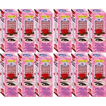 Bhimseni Gulab Surma (1.5g, Pack of 12)