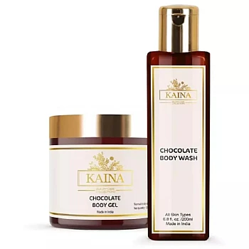 Kaina Skincare Chocolate Body Gel & Wash Combo (Gel 100g + Body Wash 200ml) (1Pack)