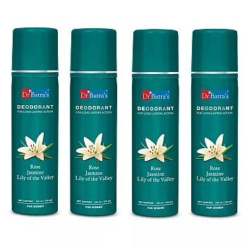 Dr Batras Deodorant for Women (150ml, Pack of 4)