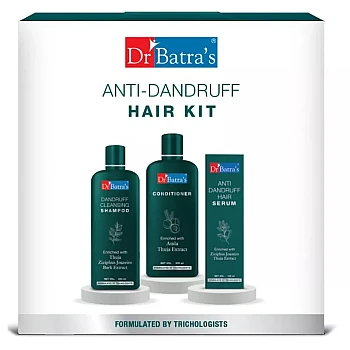 Dr Batras Anti Dandruff Hair Kit (Shampoo 200ml + Conditioner 200ml + Serum 125ml) (1Pack)