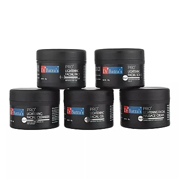 Dr Batras Pro Plus Lightening Facial Kit (Facial Pack 50g + Scrub 50g + Cleanser 50g + Gel 50g + Massage Cream 50g) (1Pack)