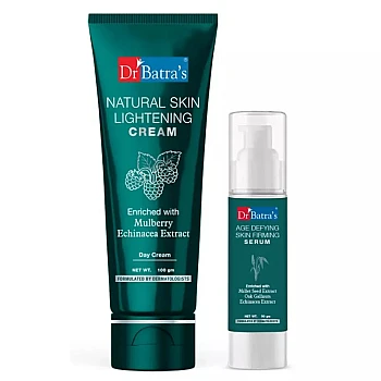 Dr Batras Age Defying Skin Firming Serum & Natural Skin Lightening Cream Combo (Serum 50g + Cream- 100g) (1Pack)