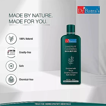 Dr Batras Dandruff Cleansing Shampoo & Oil Control Facewash Combo (2 Facewash Each 100g + Shampoo 200ml) (1Pack)