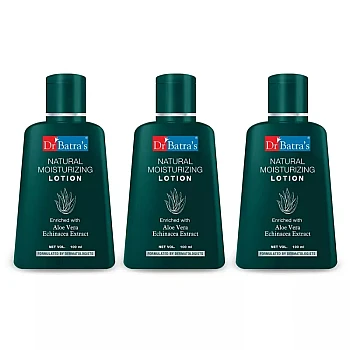 Dr Batras Natural Moisturizing Lotion With Aloe Vera (100ml, Pack of 3)