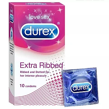 Durex Extra Ribbed Condoms (10pcs)