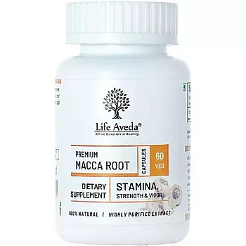 Life Aveda Premium Macca Root (500Mg) Veg Capsules (60caps)