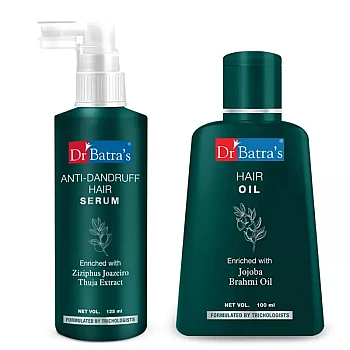 Dr Batras Anti Dandruff Hair Serum And Hair Oil Combo (Serum 125ml + Oil 100ml) (1Pack)