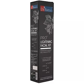 Dr Batras Pro Plus Lightening Facial Kit (Facial Pack 50g + Scrub 50g + Cleanser 50g + Gel 50g + Massage Cream 50g) (1Pack, Pack of 2)