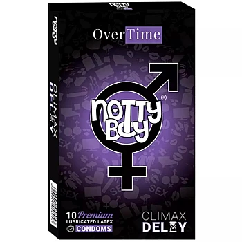 NottyBoy Overtime Lubricated Latex Climax Delay Condoms (10pcs)
