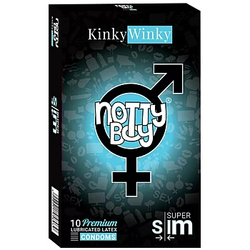 NottyBoy Kinkywinky Super Slim Lubricated Latex Condoms (10pcs)