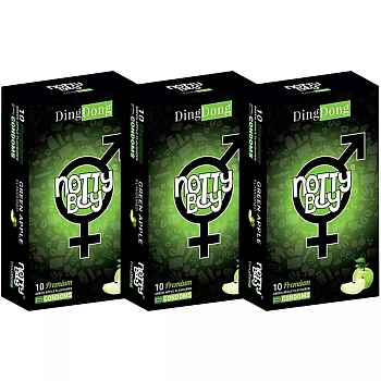 NottyBoy Dingdong Green Apple Condoms (10pcs, Pack of 3)