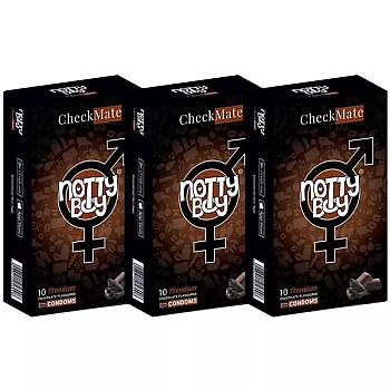 NottyBoy Checkmate Chocolate Flavoured Condoms (10pcs, Pack of 3)
