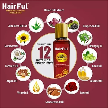 Hairful Red Onion Hair Oil (120ml)
