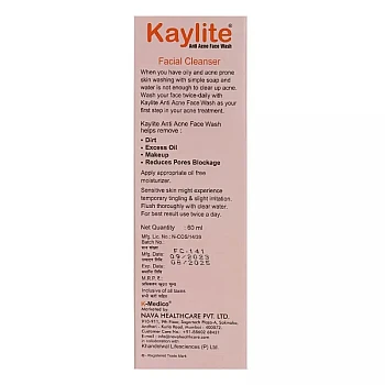 Kaylite Anti Acne Facial Cleanser Face Wash (60ml)