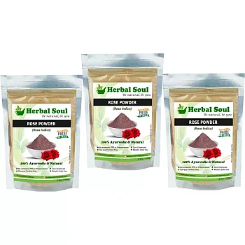 Herbal Soul Rose Petal Powder (100g, Pack of 3)